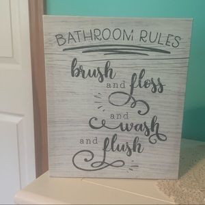 Bathroom canvas wall art